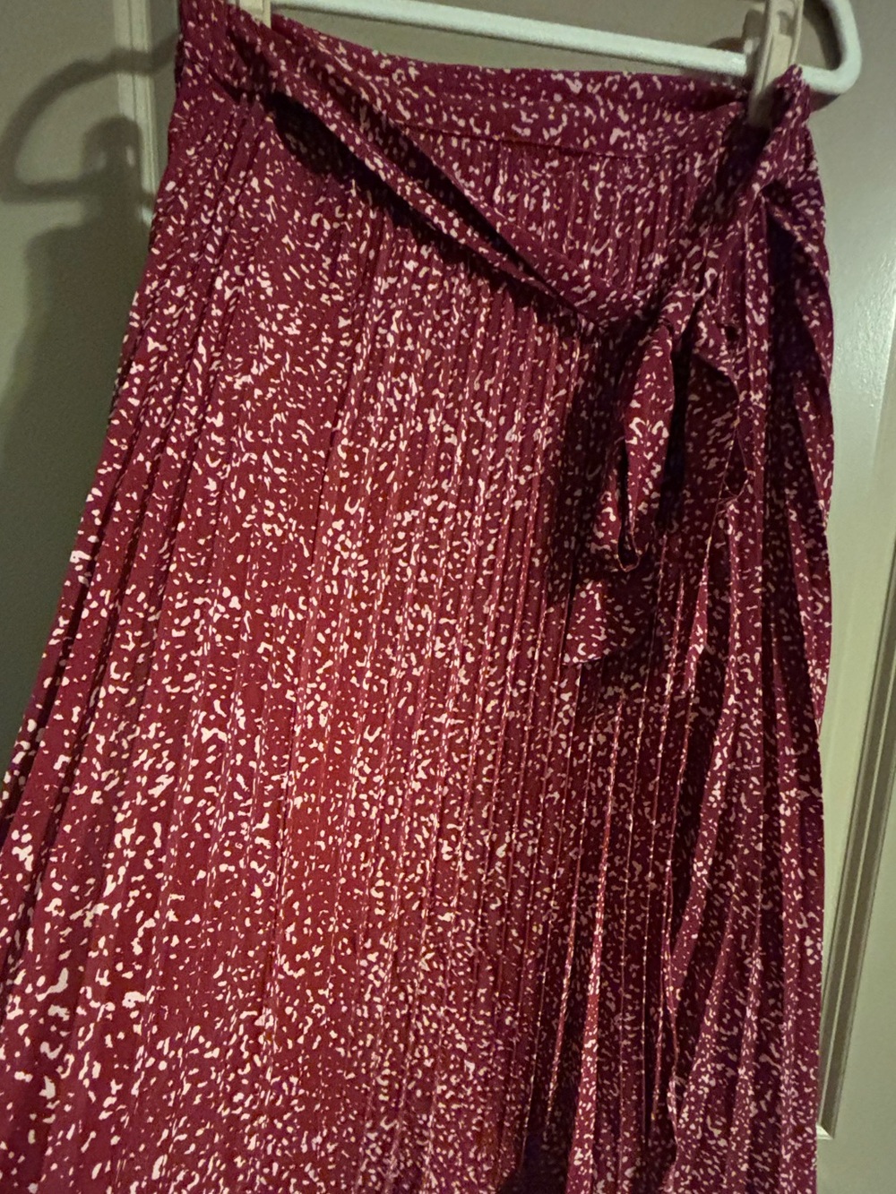 Burgundy Speckled Midi Skirt (Stitch Fix)